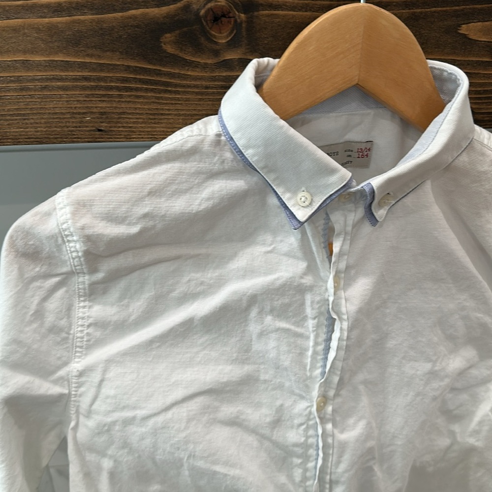 Zara boys White Button Down Shirt - Picture 3 of 4